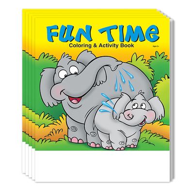ZOCO  Fun Time Coloring Books (50 Bulk Pack, Without Crayons)  Classroom Handout, Party Favors  Games, Puzzles, Activities for Kids