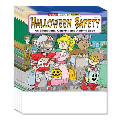 ZOCO  Halloween Safety Coloring Books for Kids  Gifts, Treat, Goodie Bag Filler, Party Favors  Mini Activities (50 Bulk Pack, Without Crayons)