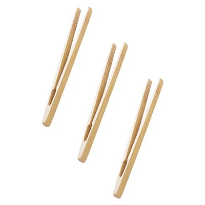 NUOBESTY 3PCS Wooden Tweezer Tongs Kids Tweezers for Fine Motor Peg Board Beads Game Clips Counting Matching Game Beads for Montessori Sorting Toys