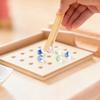 NUOBESTY 3PCS Wooden Tweezer Tongs Kids Tweezers for Fine Motor Peg Board Beads Game Clips Counting Matching Game Beads for Montessori Sorting Toys view 4
