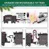 Electric Train Sets for Boys Girls Metal Alloy Christmas Trains Toys Steam Locomotive, Passenger Carriages, Tracks, Light & Sounds Rechargeable Birthday Gifts for Kids 3 4 5 6 7 8 + Years Old Green  view 3