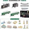 Electric Train Sets for Boys Girls Metal Alloy Christmas Trains Toys Steam Locomotive, Passenger Carriages, Tracks, Light & Sounds Rechargeable Birthday Gifts for Kids 3 4 5 6 7 8 + Years Old Green  view 4