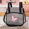 Bayer: Xeo Twin Pram - Butterfly Grey & Pink - Matching Handbag, Adjustable Handle, for Dolls Up to 20" view 4