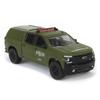 Greenlight 1/64 2021 Chevrolet Silverado LT Trail Boss Z71 Pickup Truck with Camper Shell, Carabineros De Chile 30318 view 2