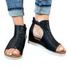 ZBYY Sandals for Womens Casual Open Toe Wedge Sandals Summer Dressy Beach Cutout Ankle Strap Roman Platform Sandals view 1