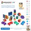 MEGAGONTILES 182PCS Premium Magnetic Tiles Set | STEM-Authenticated Magnetic Building Blocks | Educational Construction Toy for Kids Ages 38 (Boys & Girls) view 2
