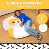 BigMouth x Squishmallows Original Inflat-A-Pal, Inflatable Floor Pillow, Jumbo Animal Cushion Lounger for Kids, Hand Pump Included - Leonard The Lion view 3