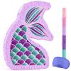 WERNNSAI Mermaid Piata - Mermaid Party Supplies Piata Bundle with Blindfold and Bat for Girls Kids Ocean Theme Birthday Party Game Carnival Activity Decorations (16.7" x 12.2" x 3.1") view 1