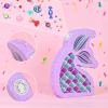 WERNNSAI Mermaid Piata - Mermaid Party Supplies Piata Bundle with Blindfold and Bat for Girls Kids Ocean Theme Birthday Party Game Carnival Activity Decorations (16.7" x 12.2" x 3.1") view 4