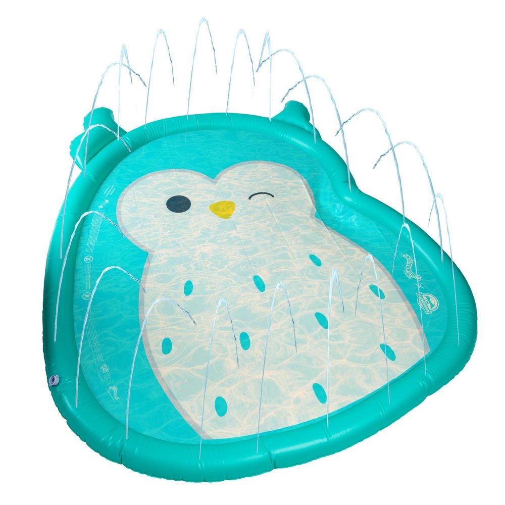 BigMouth x Squishmallows Winston The Owl Splash Pad, Large Sprinkler Pool, Inflatable Outdoor Summer Water Toy for Babies Toddlers & Kids