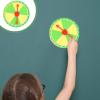 Toyvian Hanging Lottery Turntable 3.93 Inch Plastic Prize Wheel for Party Games Teaching Activity Prop DIY Small Prize Wheel view 3