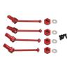 VGEBY RC Car Front Rear Drive Shaft, Aluminum Alloy Driveshaft CVD for Latrax RC Axle Teton 1/18 Car Crawler Parts(Red) Latrax Rear Axle Shaft Teton view 1