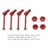 VGEBY RC Car Front Rear Drive Shaft, Aluminum Alloy Driveshaft CVD for Latrax RC Axle Teton 1/18 Car Crawler Parts(Red) Latrax Rear Axle Shaft Teton view 2