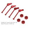 VGEBY RC Car Front Rear Drive Shaft, Aluminum Alloy Driveshaft CVD for Latrax RC Axle Teton 1/18 Car Crawler Parts(Red) Latrax Rear Axle Shaft Teton view 4