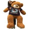 Big Plush Customized Giant 5ft Teddy Bear - Upload Your Photo on T-Shirt Worn by Huge Bear - Upload Your Photo Personalized on T-Shirt - Bear Wears Customized T-Shirt with Your Photo and Text view 1