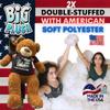 Big Plush Customized Giant 5ft Teddy Bear - Upload Your Photo on T-Shirt Worn by Huge Bear - Upload Your Photo Personalized on T-Shirt - Bear Wears Customized T-Shirt with Your Photo and Text view 2