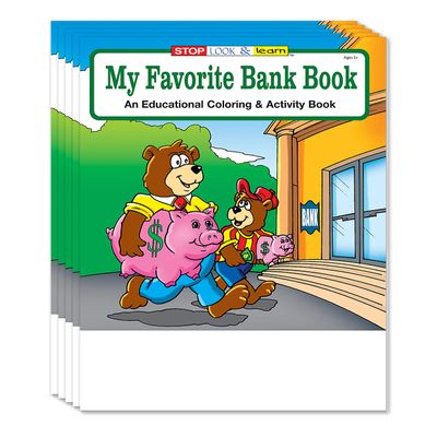 ZOCO My Favorite Bank Coloring Books (50 Bulk Pack, Without Crayons) Banking & Financial Education Activities for Kids
