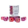 Chessex: Gemini: 16mm d6 Translucent Red-Violet/Gold Dice Block (12 Dice) view 2