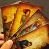 IXIGER Tarot Deck with Guidebook & Box, 78 Tarot Cards Set, Divination Cards for Beginners & Experts (Vintage Glazed Gold) view 2