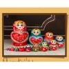 ADIE Russian Nesting Dolls Russian Nesting Dolls Wooden Matryoshka 15-Piece Heart-Shaped Round Belly Matryoshka Dolls Handmade Painted for Wedding Gifts Matryoshka Nesting Dolls (Color : A) view 2