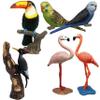 Gemini&Genius Bird Toys for Kids, Jungle Animal Bird Figures Gift Toys, 6Pcs Toucan, Parrot and Flamingo Action Figures. Great for Christmas Stocking Stuffed Toys, Garden Decorations or Cake Toppers view 1