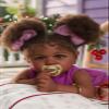 JIZHI Reborn Baby Dolls Black - 22 Inch Lifelike Soft Body Realistic-Newborn Baby Dolls Taupe Eyes Caramel Skin Tone Pink Striped Skirt Real Life and Toy Accessories Gift for Kids Age 3 view 1
