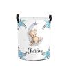 Custom Baby Laundry Basket Personalized Basket for Kids Laundry Hamper Personalized Collapsible Laundry Hamper Dirty Clothes Storage Basket with Handle for Bedroom (Color 16) view 1