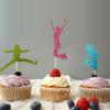 Mulukaya 24Pcs Let's Jump Themed Cupcake Toppers Cake Picks for Bounce House Trampoline or Jumping Birthday Wedding Party Decorations Favors Supplies view 4
