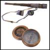 Dollond London Nautical Brass Compass & Marine Spyglass Telescope with Leather Strap view 1