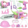 Kids Tool Set for Girls - Toddler Tool Set with Toy Chainsaw, Electric Toy Drill, Pretend Play Construction Tools Toy Gifts for Kids Aged 3 4 5 6 7 view 1