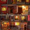 3D Wooden Book Stand Puzzle DIY Dollhouse Wood Bookends Book Nook Model Building Kit with LED Light for Teens and Adults to Build-Creativity Gift for Birthdays Christmas Halloween, Multicolor view 3