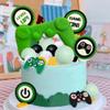 19PCS Video Game Themes Cake Toppers Game Controllers Cake Decorations Gaming Party Decoration for Man Or Gaming Party Cake Decoration (Green) view 4