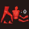 Ultraman 4571587310609 Mega Softbi Kit, Reproduction, Non-scale, Total Height: Approx. 13.8 inches (35 cm), Soft Vinyl, Unpainted Assembly Kit view 3