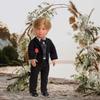 sweet dolly Doll Clothes First Communion Wedding Suit Set Rose Gentleman Outfits Fit American 18 inch Boy Dolls view 4