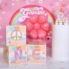 Cheereveal Groovy One Birthday Decorations - 3 PCS Groovy One First Birthday Balloon Boxes with Letter One Daisy Flower for One Groovy Baby Birthday Decorations Girl view 4