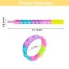 60 Pcs Pop Bubble Bracelet Fidget Toys, Pop Wristband Fidget Bulk Toy for Party Favors Halloween Christmas Valentine Gifts Student Gifts Easter Egg Basket Stuffer Classroom Prizes Goodie Bag for Kids view 2