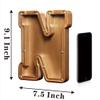 AORCMITN Large Wooden Letter Coin Personalized Piggy Bank for Boys Girls Kids Toddler Adults Money Bank Best Gift for Friends (9.2 Inch-N) view 2