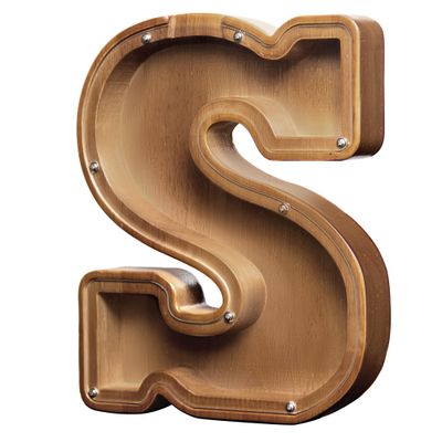 AORCMITN Large Wooden Letter Coin Personalized Piggy Bank for Boys Girls Kids Toddler Adults Money Bank Best Gift for Friends (9.2 Inch-S)