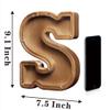 AORCMITN Large Wooden Letter Coin Personalized Piggy Bank for Boys Girls Kids Toddler Adults Money Bank Best Gift for Friends (9.2 Inch-S) view 3