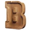 AORCMITN Large Wooden Letter Coin Personalized Piggy Bank for Boys Girls Kids Toddler Adults Money Bank Best Gift for Friends (9.2 Inch-B) view 1