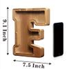 AORCMITN Large Wooden Letter Coin Personalized Piggy Bank for Boys Girls Kids Toddler Adults Money Bank Best Gift for Friends (9.2 Inch-F) view 2