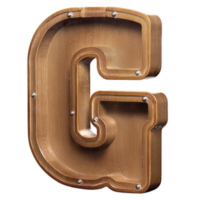 AORCMITN Large Wooden Letter Coin Personalized Piggy Bank for Boys Girls Kids Toddler Adults Money Bank Best Gift for Friends (9.2 Inch-G)