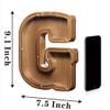AORCMITN Large Wooden Letter Coin Personalized Piggy Bank for Boys Girls Kids Toddler Adults Money Bank Best Gift for Friends (9.2 Inch-G) view 2