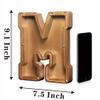 AORCMITN Large Wooden Letter Coin Personalized Piggy Bank for Boys Girls Kids Toddler Adults Money Bank Best Gift for Friends (9.2 Inch-M) view 2
