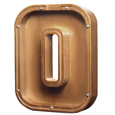 AORCMITN Large Wooden Letter Coin Personalized Piggy Bank for Boys Girls Kids Toddler Adults Money Bank Best Gift for Friends (9.2 Inch-O)