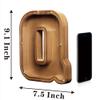 AORCMITN Large Wooden Letter Coin Personalized Piggy Bank for Boys Girls Kids Toddler Adults Money Bank Best Gift for Friends (9.2 Inch-Q) view 2