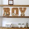 AORCMITN Large Wooden Letter Coin Personalized Piggy Bank for Boys Girls Kids Toddler Adults Money Bank Best Gift for Friends (9.2 Inch-Q) view 3