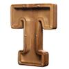 AORCMITN Large Wooden Letter Coin Personalized Piggy Bank for Boys Girls Kids Toddler Adults Money Bank Best Gift for Friends (9.2 Inch-T) view 1