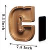AORCMITN Large Wooden Letter Coin Personalized Piggy Bank for Boys Girls Kids Toddler Adults Money Bank Best Gift for Friends (9.2 Inch-C) view 2