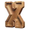 AORCMITN Large Wooden Letter Coin Personalized Piggy Bank for Boys Girls Kids Toddler Adults Money Bank Best Gift for Friends (9.2 Inch-X) view 1